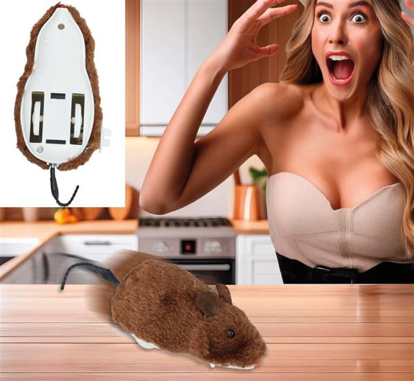 Grote foto bruine nep muis opwindbaar 16cm verzamelen overige verzamelingen