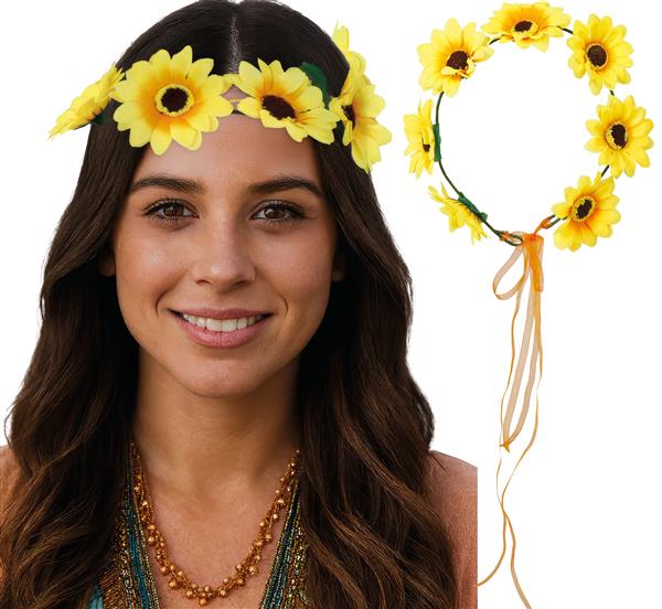 Grote foto bloemen haarband geel verzamelen overige verzamelingen