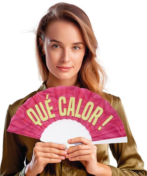 Grote foto rood geel witte waaier que calor verzamelen overige verzamelingen