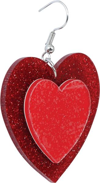 Grote foto hartjes oorbellen rood glitters verzamelen overige verzamelingen