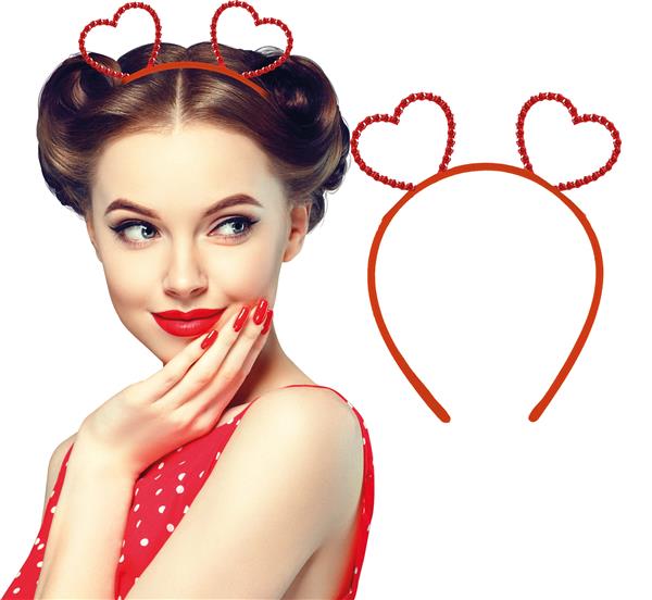Grote foto metallic hearts headband verzamelen overige verzamelingen