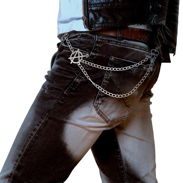 Grote foto punk broek ketting zilver verzamelen overige verzamelingen