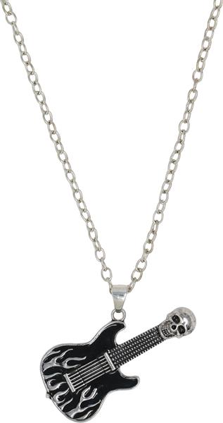 Grote foto gitaar ketting zwart zilver verzamelen overige verzamelingen