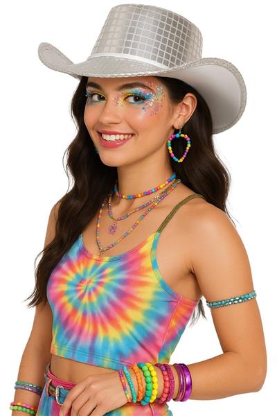 Grote foto cowgirl hoed zilver glans verzamelen overige verzamelingen