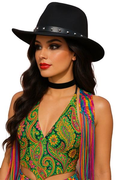 Grote foto cowboy hoed zwart studs verzamelen overige verzamelingen