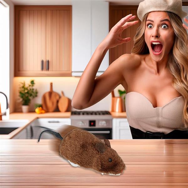 Grote foto bruine nep muis opwindbaar 16cm verzamelen overige verzamelingen