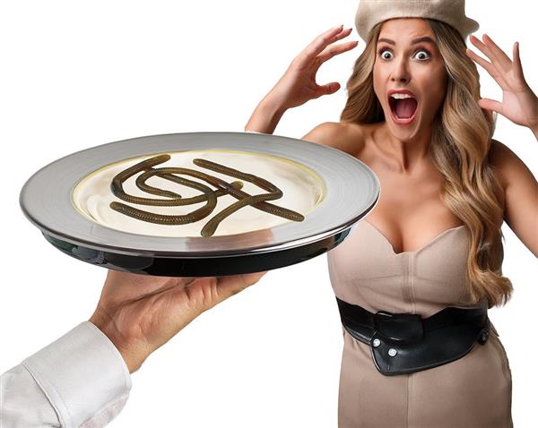 Grote foto bruine nep wormen 4st verzamelen overige verzamelingen