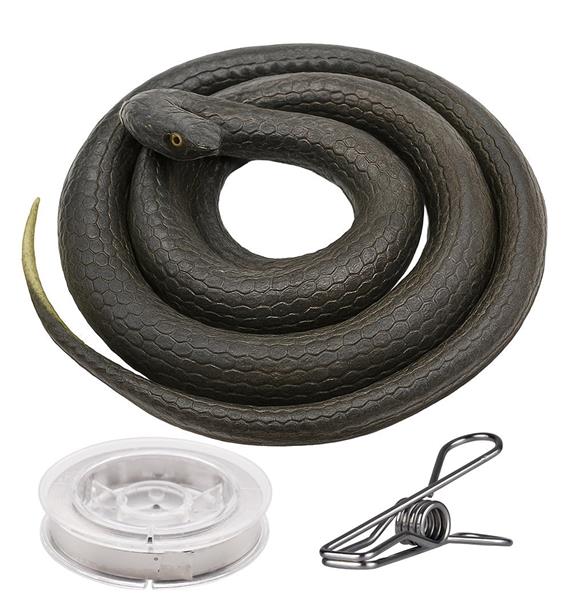 Grote foto zwarte nep slang met clip verzamelen overige verzamelingen