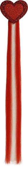 Grote foto hart hair extension rood wit 40cm verzamelen overige verzamelingen