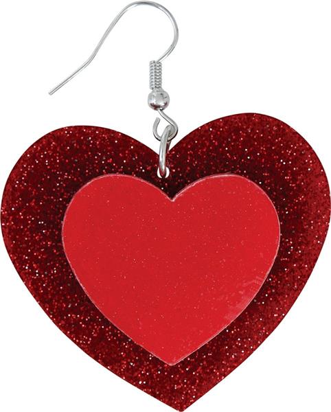 Grote foto hartjes oorbellen rood glitters verzamelen overige verzamelingen