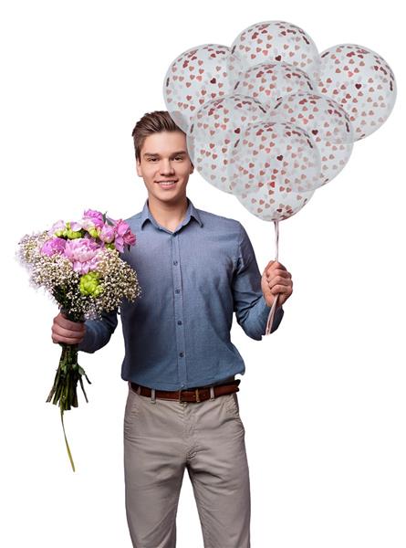 Grote foto hartjes confetti ballonnen rood roze 15cm verzamelen overige verzamelingen