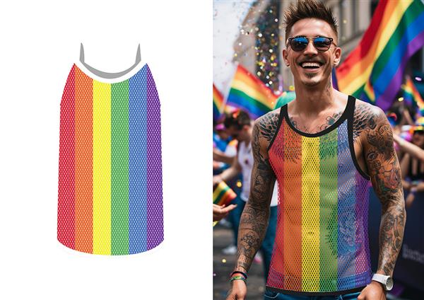 Grote foto regenboog tanktop mesh verzamelen overige verzamelingen
