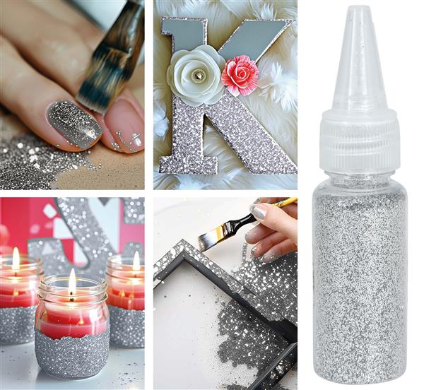 Grote foto zilveren glitters biodegradable 10gr verzamelen overige verzamelingen