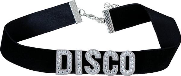 Grote foto disco 70s choker zwart zilver verzamelen overige verzamelingen