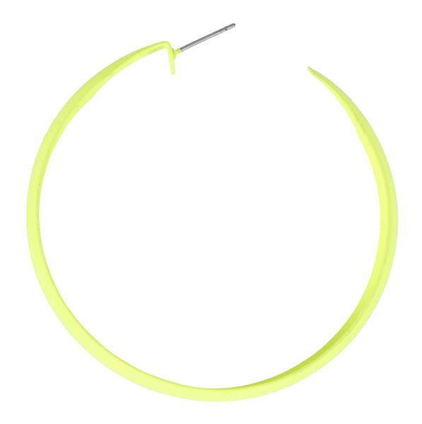 Grote foto neon gele oorbellen hoepel verzamelen overige verzamelingen