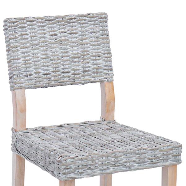 Grote foto vidaxl eetkamerstoel 2 pcs wit gewassen 46 x 55 x 84 cm kubu rattan huis en inrichting stoelen