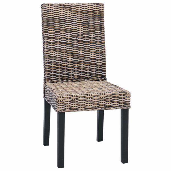Grote foto vidaxl eetkamerstoel 2 pcs zwart gewassen 45 x 54 x 93 cm huis en inrichting stoelen