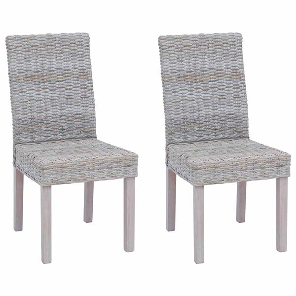 Grote foto vidaxl eetkamerstoel 2 pcs wit gewassen 45 x 54 x 93 cm huis en inrichting stoelen