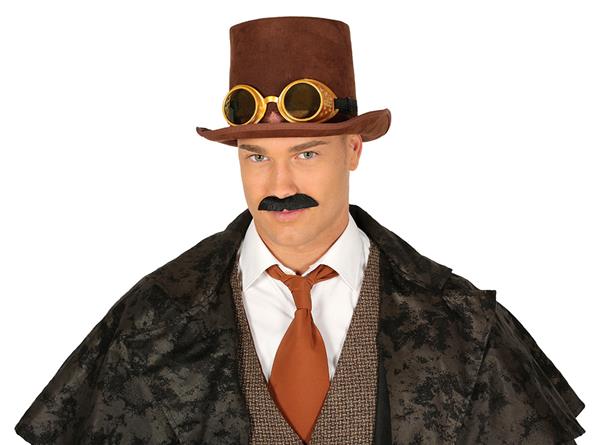 Grote foto steampunk hoed bruin met bril verzamelen overige verzamelingen