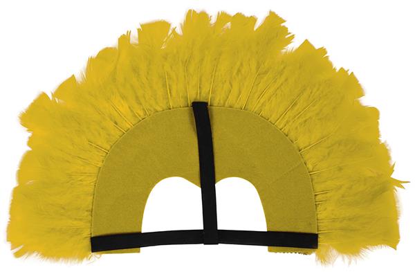 Grote foto gele tooi veren en glitters verzamelen overige verzamelingen