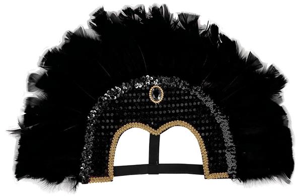 Grote foto zwarte tooi veren en glitters verzamelen overige verzamelingen