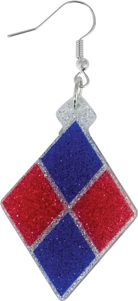 Grote foto ruit oorbellen blauw rood verzamelen overige verzamelingen