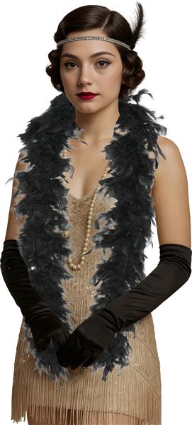 Grote foto zwarte boa veren 80gr verzamelen overige verzamelingen