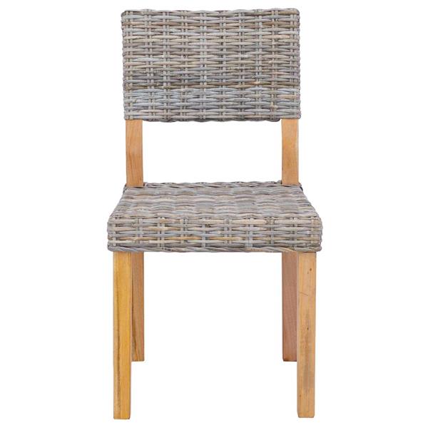 Grote foto vidaxl eetkamerstoel 2 pcs kubu grijs 46 x 55 x 84 cm kubu rattan huis en inrichting stoelen