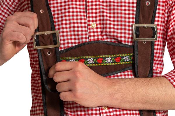 Grote foto lederhose donkerbruin heren met verstelbare bretels verzamelen overige verzamelingen