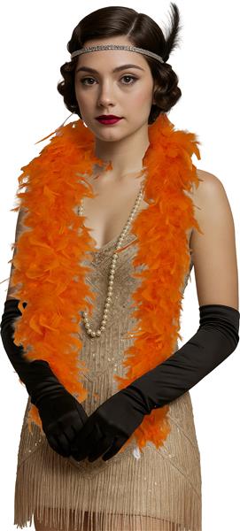 Grote foto oranje boa veren 80gr verzamelen overige verzamelingen