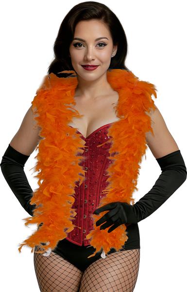 Grote foto oranje boa veren 80gr verzamelen overige verzamelingen