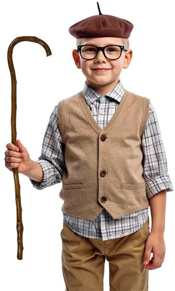 Grote foto bruine wandelstok kind 65cm verzamelen overige verzamelingen