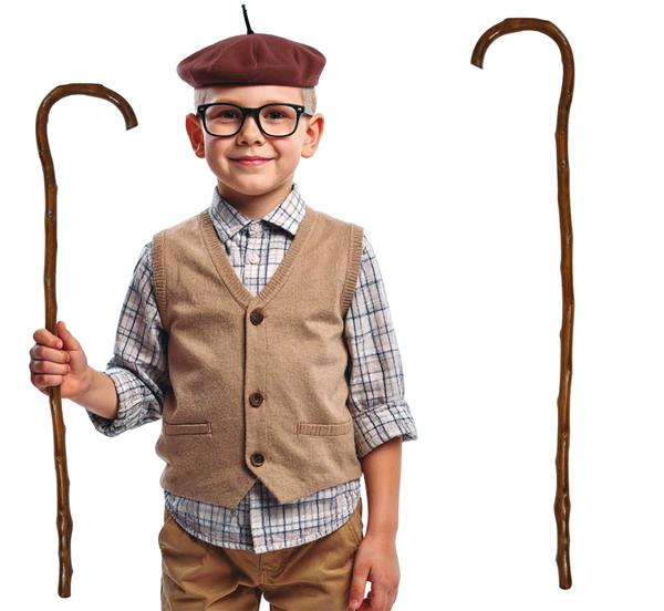 Grote foto bruine wandelstok kind 65cm verzamelen overige verzamelingen