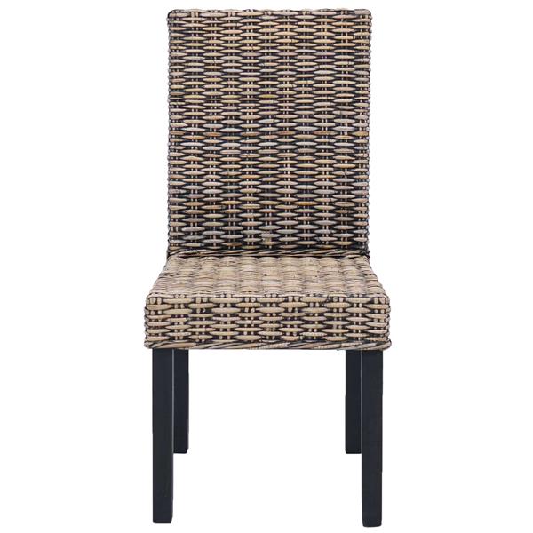 Grote foto vidaxl eetkamerstoel 2 pcs zwart gewassen 45 x 54 x 93 cm huis en inrichting stoelen