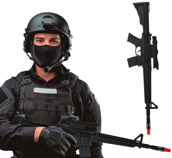 Grote foto zwarte nep pistool 60cm verzamelen overige verzamelingen