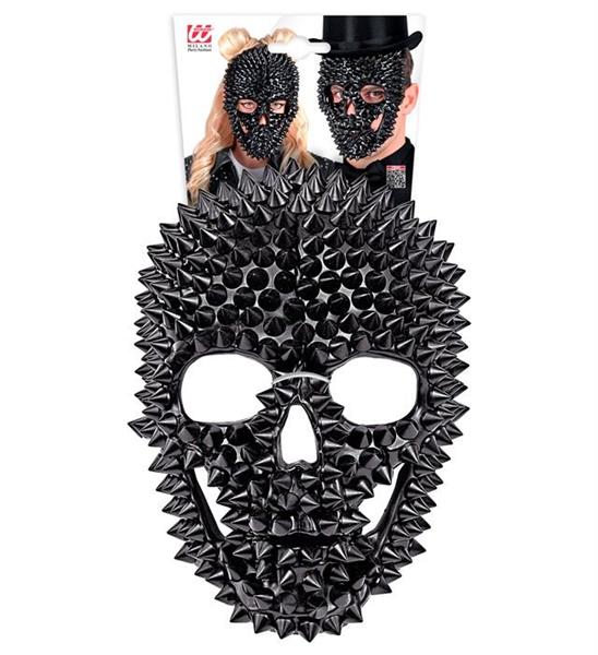 Grote foto halloween masker zwart schedel met studs verzamelen overige verzamelingen