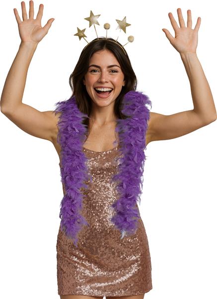 Grote foto paars boa veren 80gr verzamelen overige verzamelingen