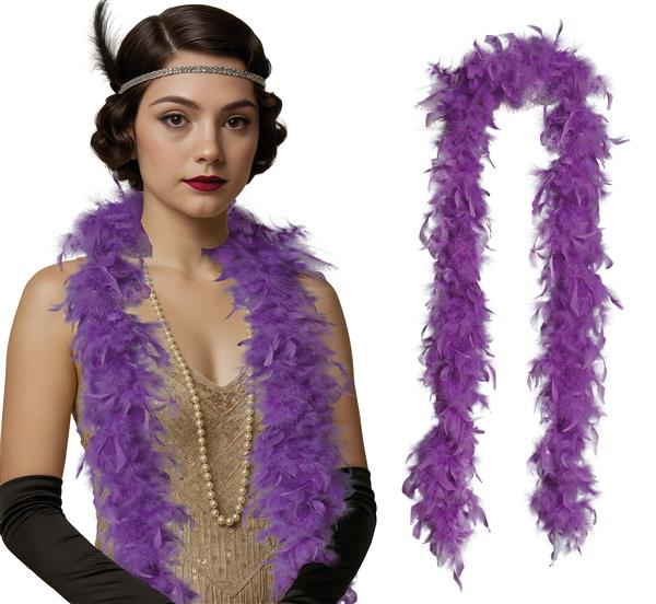 Grote foto paars boa veren 80gr verzamelen overige verzamelingen