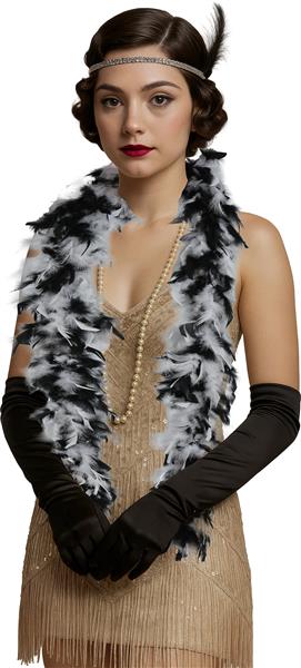 Grote foto zwart witte boa veren 80gr verzamelen overige verzamelingen