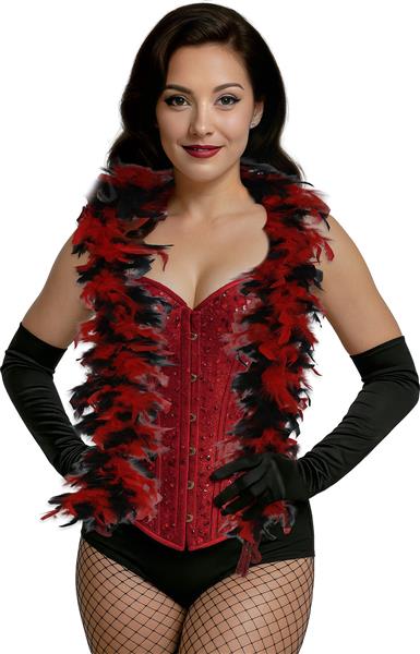 Grote foto rood zwarte boa veren 80gr verzamelen overige verzamelingen