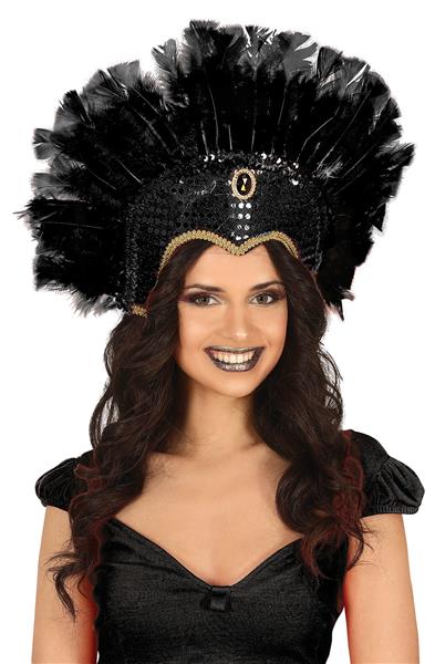 Grote foto zwarte tooi veren en glitters verzamelen overige verzamelingen