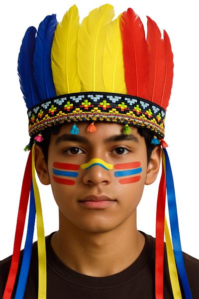 Grote foto indianentooi gekleurd veren verzamelen overige verzamelingen