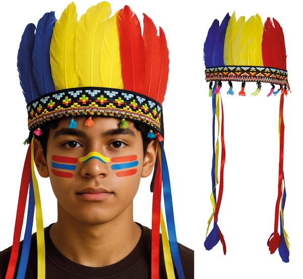 Grote foto indianentooi gekleurd veren verzamelen overige verzamelingen