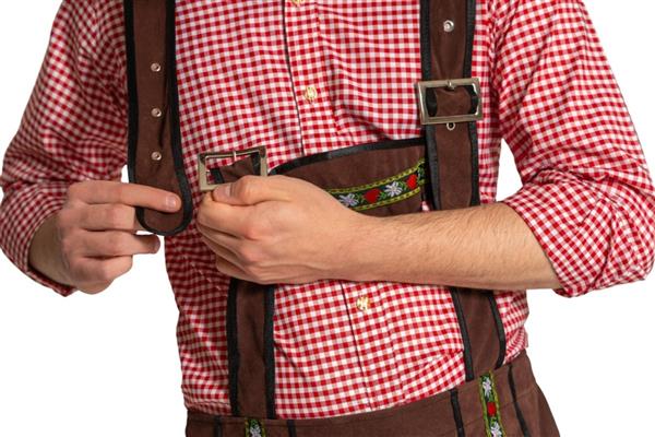 Grote foto lederhose donkerbruin heren met verstelbare bretels verzamelen overige verzamelingen