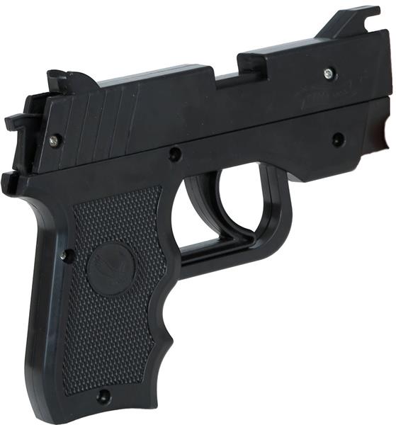 Grote foto zwart nep pistool elastiekjes 17cm verzamelen overige verzamelingen