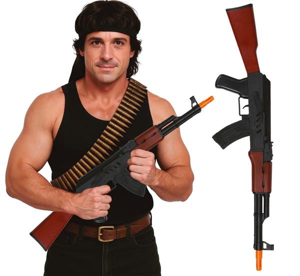 Grote foto zwart bruine nep pistool 67cm verzamelen overige verzamelingen