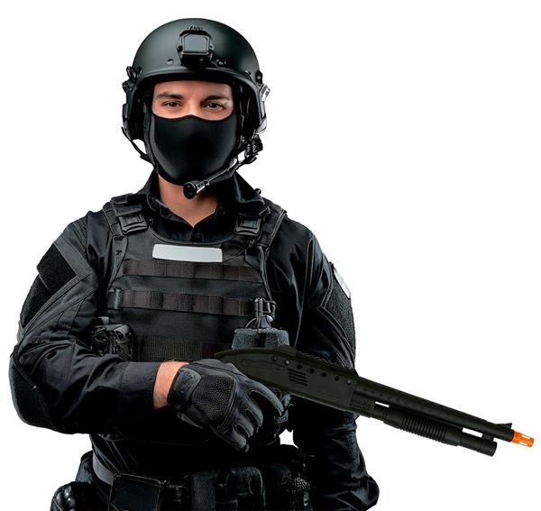 Grote foto zwart nep pistool swat 46cm verzamelen overige verzamelingen