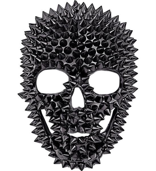 Grote foto halloween masker zwart schedel met studs verzamelen overige verzamelingen
