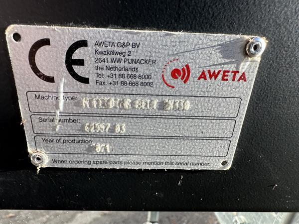 Grote foto aweta feeding belt transportband 2 rijstroken 33 cm agrarisch transportbanden