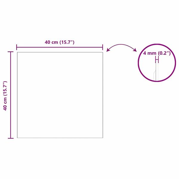 Grote foto vidaxl wandspiegel vierkant 40 x 40 cm gehard glas antiek en kunst spiegels